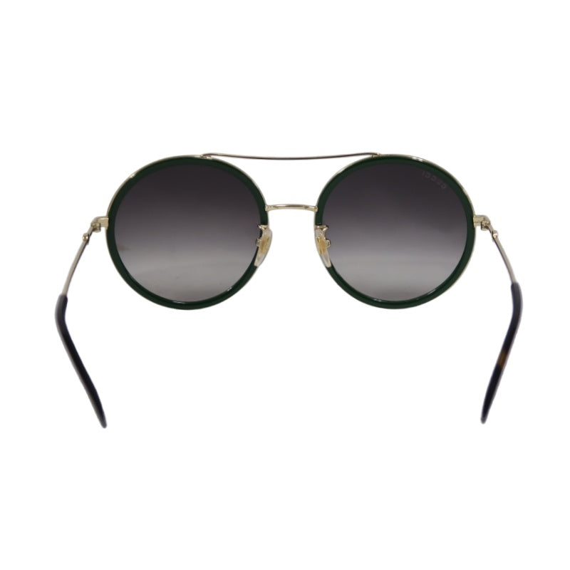 GUCCI Brown Resin Round-frame Sunglasses Color-block With Original Case