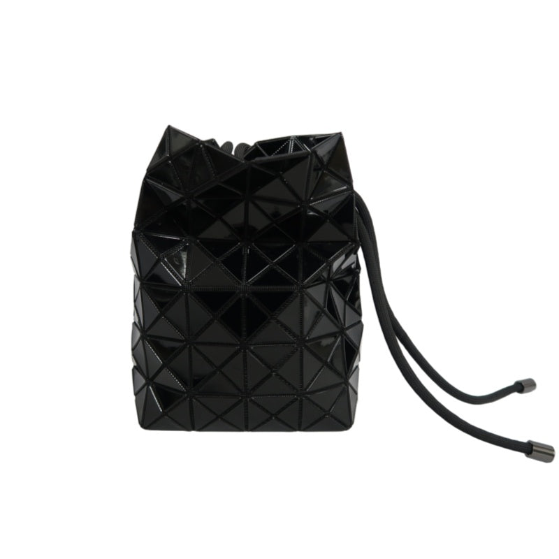LSSEY MIYAKE BAOBAO 6-grid Geometric PVC Bucket Shoulder Bag Black