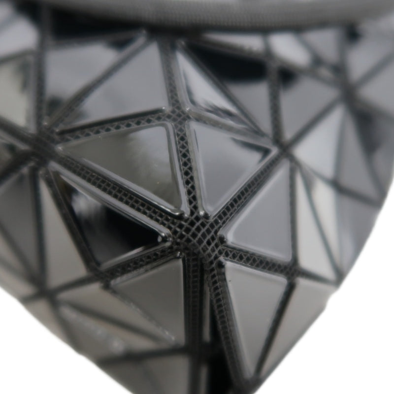 LSSEY MIYAKE BAOBAO 6-grid Geometric PVC Bucket Shoulder Bag Black