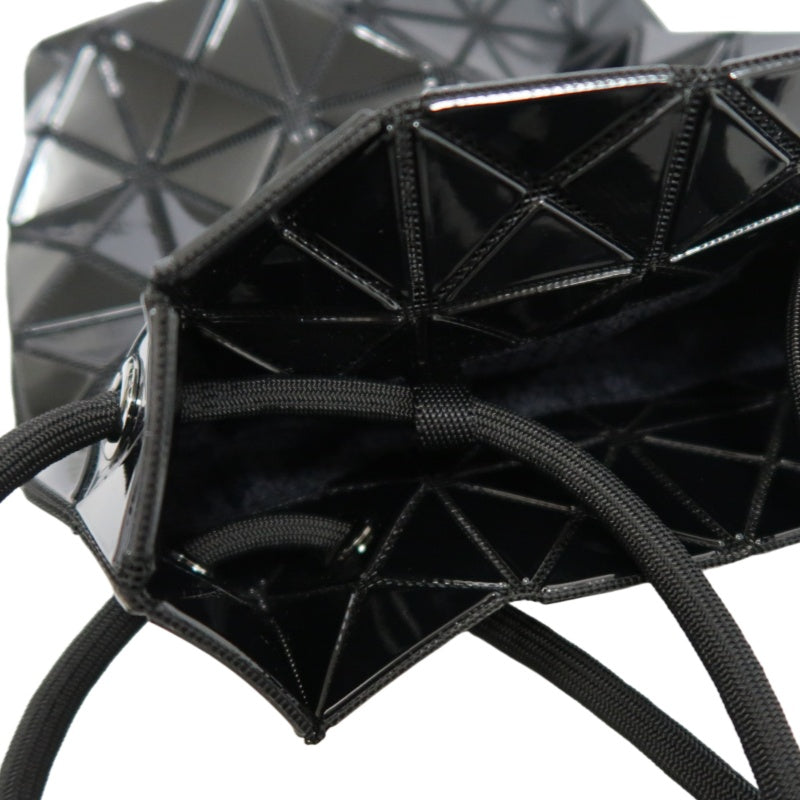 LSSEY MIYAKE BAOBAO 6-grid Geometric PVC Bucket Shoulder Bag Black