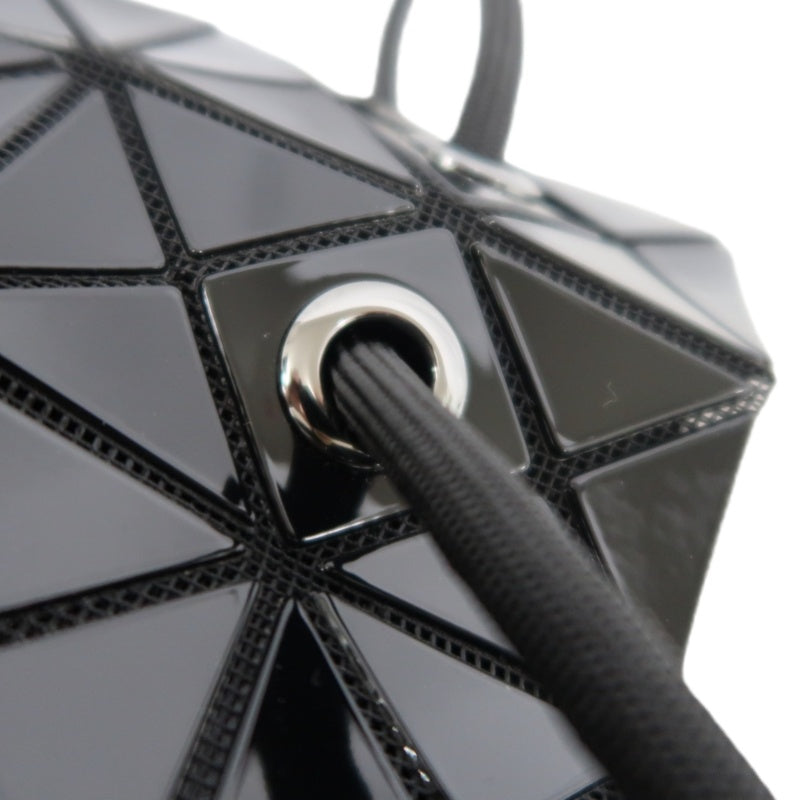 LSSEY MIYAKE BAOBAO 6-grid Geometric PVC Bucket Shoulder Bag Black