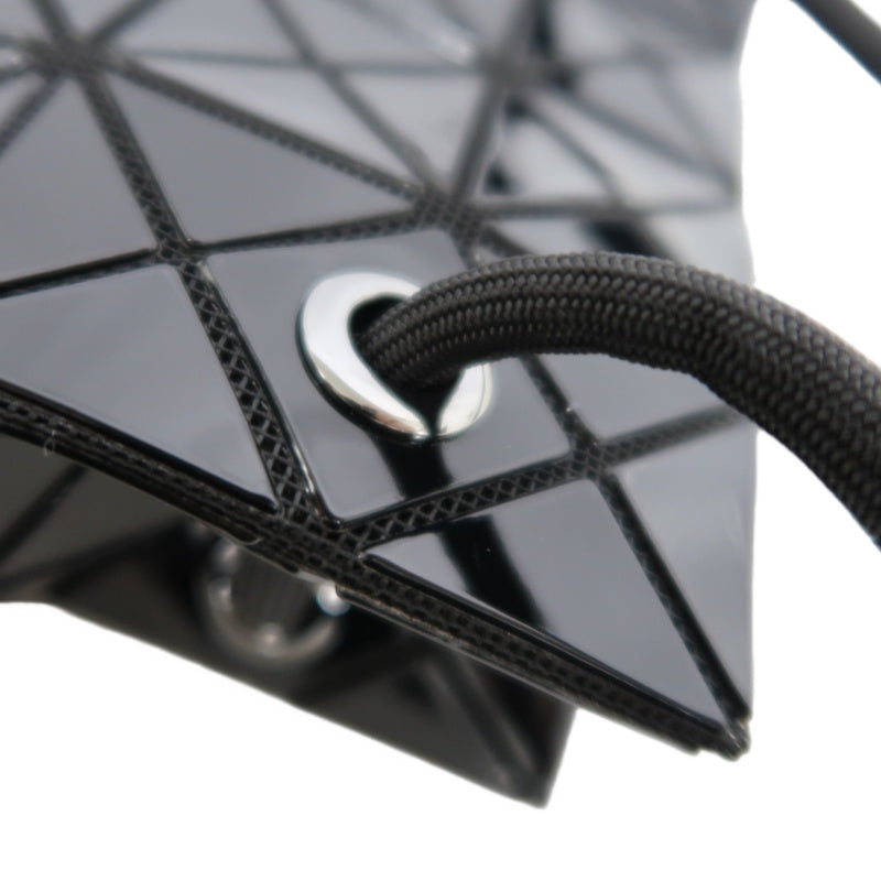 LSSEY MIYAKE BAOBAO 6-grid Geometric PVC Bucket Shoulder Bag Black