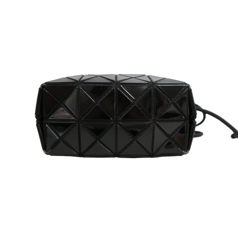 LSSEY MIYAKE BAOBAO 6-grid Geometric PVC Bucket Shoulder Bag Black