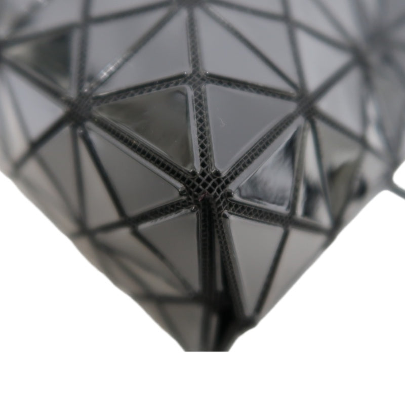 LSSEY MIYAKE BAOBAO 6-grid Geometric PVC Bucket Shoulder Bag Black