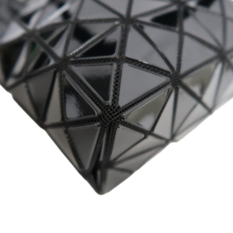 LSSEY MIYAKE BAOBAO 6-grid Geometric PVC Bucket Shoulder Bag Black