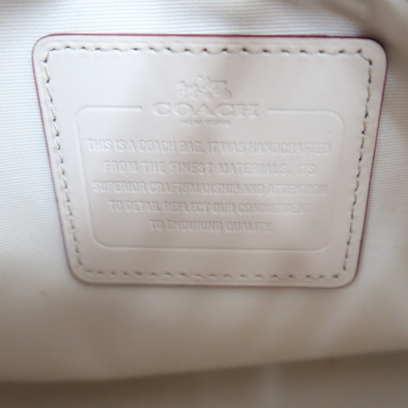 COACH Embossed PVC Tote Bag White With Shoulder Strap