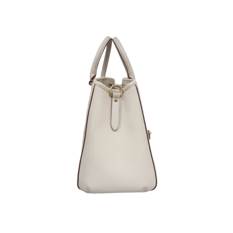 COACH Embossed PVC Tote Bag White With Shoulder Strap