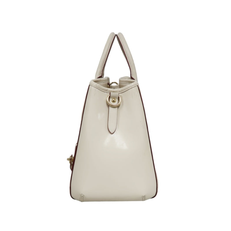 COACH Embossed PVC Tote Bag White With Shoulder Strap