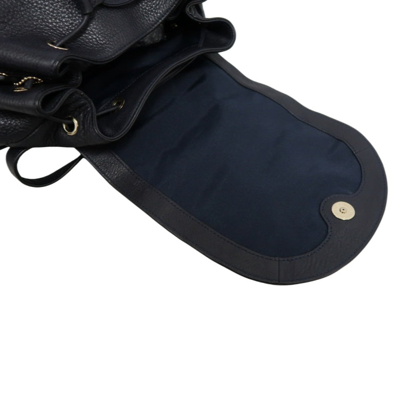 COACH Leather Backpack Black Gold Hardware