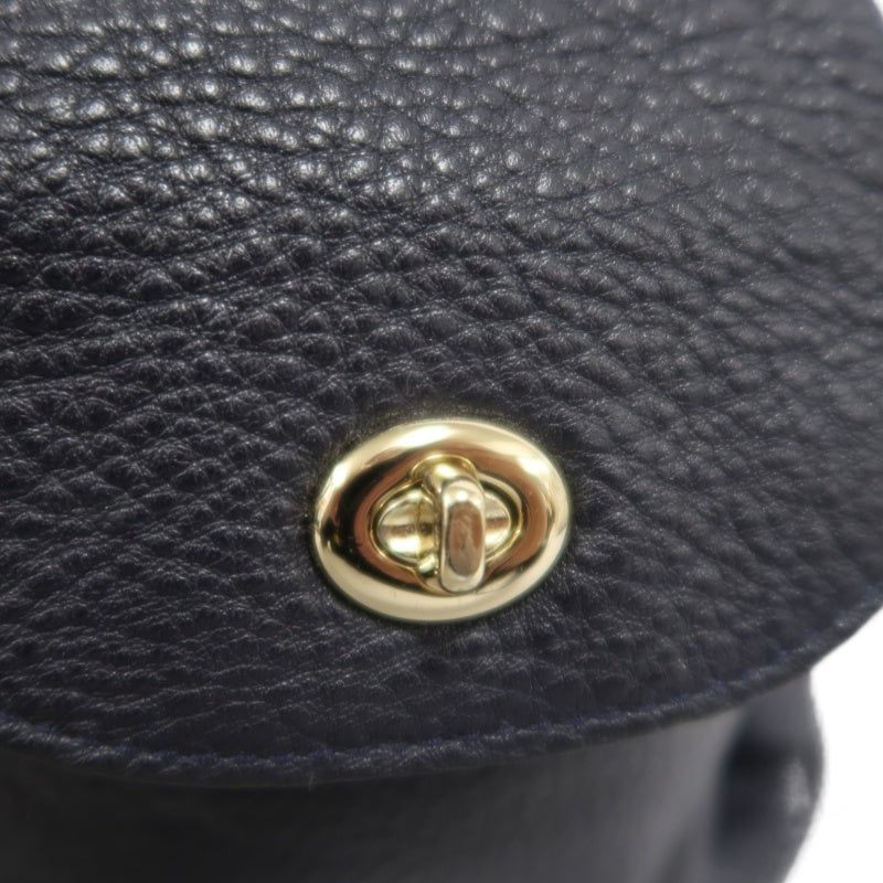 COACH Leather Backpack Black Gold Hardware