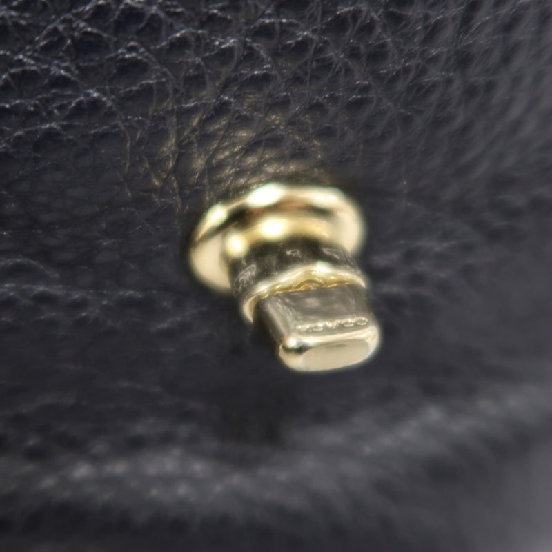 COACH Leather Backpack Black Gold Hardware