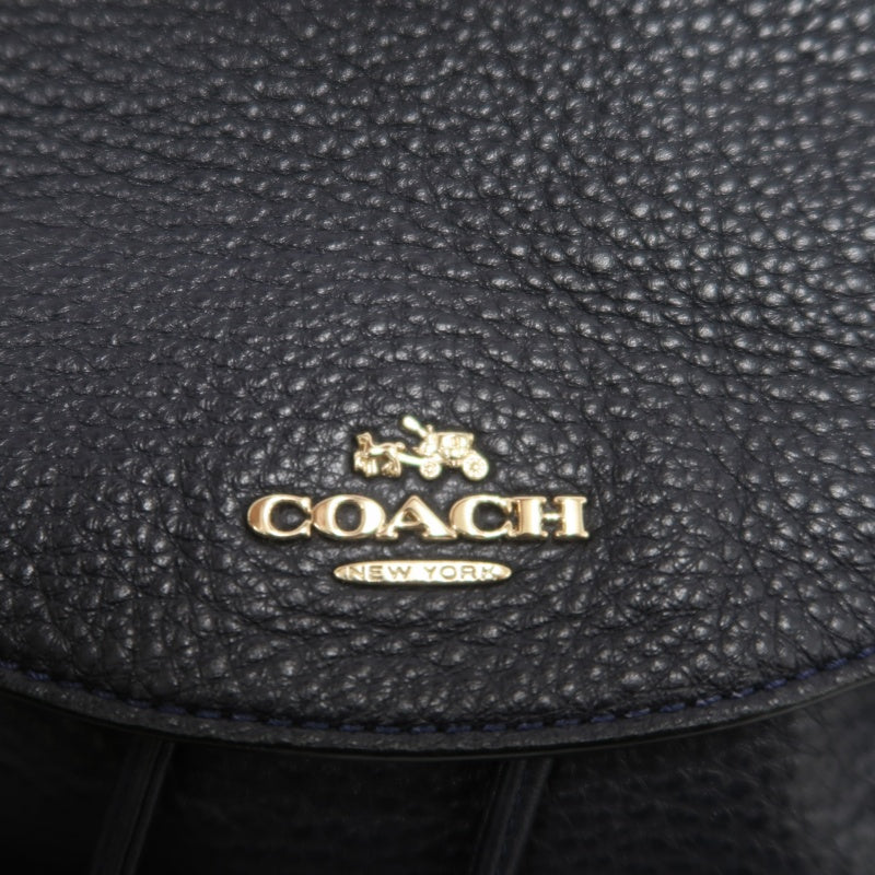 COACH Leather Backpack Black Gold Hardware