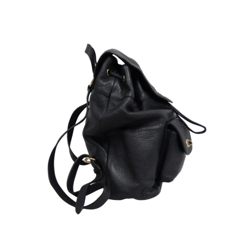 COACH Leather Backpack Black Gold Hardware