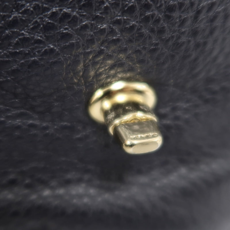 COACH Leather Backpack Black Gold Hardware