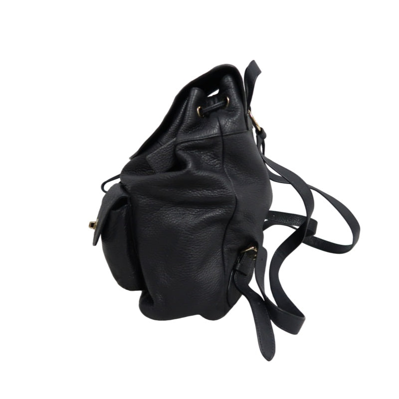 COACH Leather Backpack Black Gold Hardware