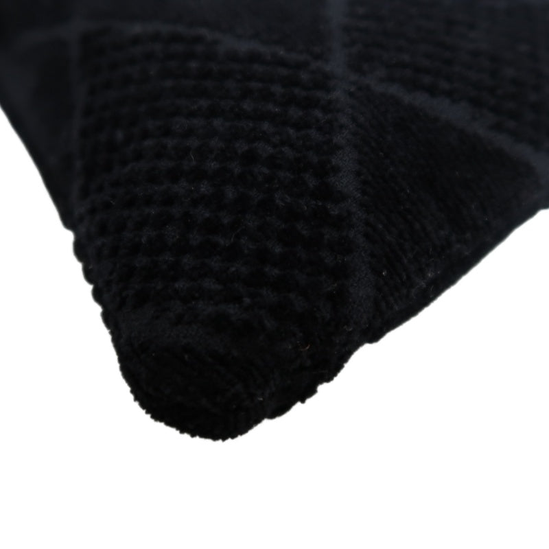 CHANEL Black Pile Fabric Toiletry Pouch