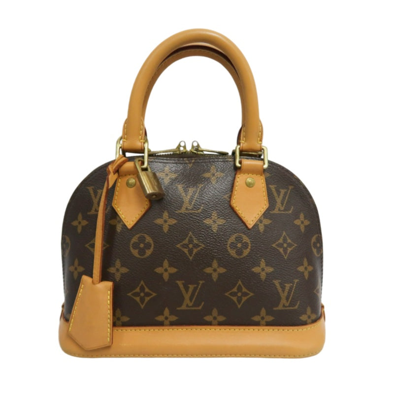 LOUIS VUITTON Nano Alma Monogram Handbag Brown PVC With Shoulder Strap