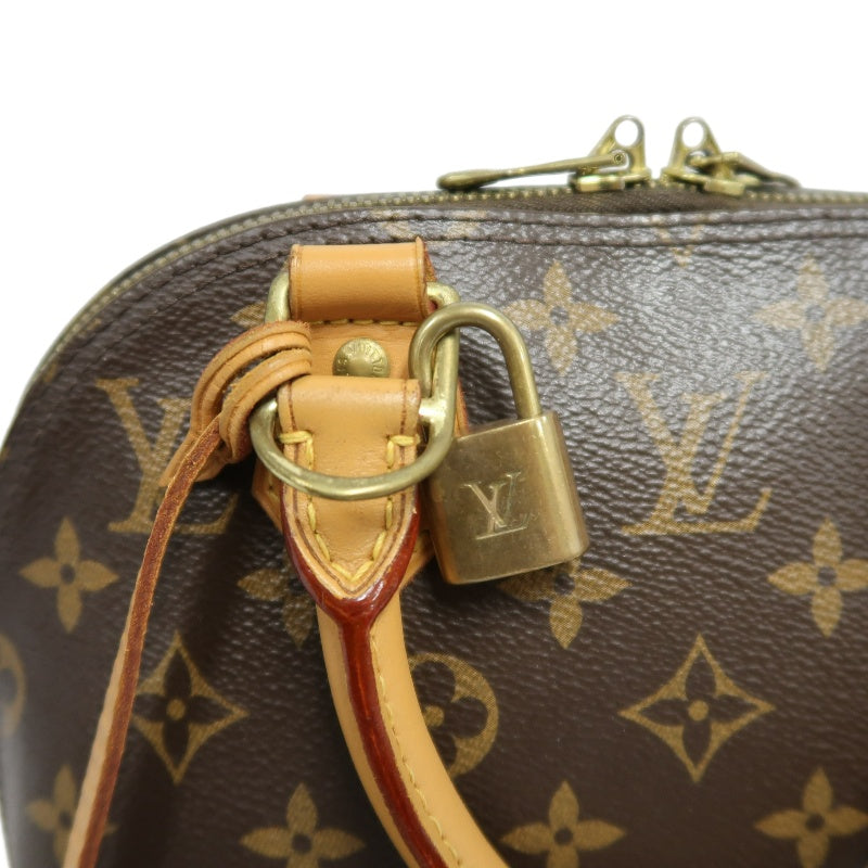 LOUIS VUITTON Nano Alma Monogram Handbag Brown PVC With Shoulder Strap