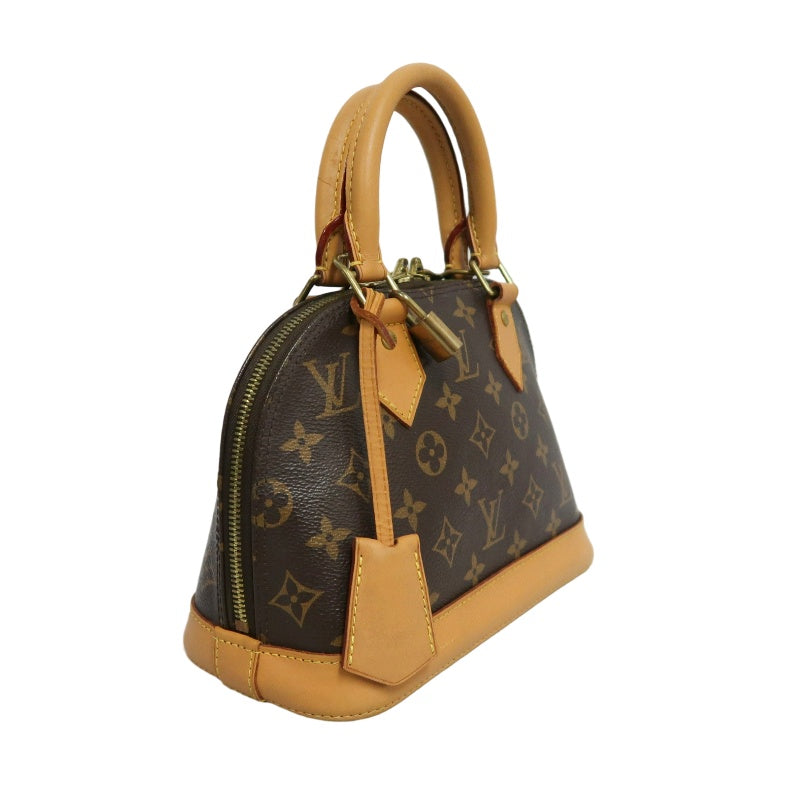 LOUIS VUITTON Nano Alma Monogram Handbag Brown PVC With Shoulder Strap