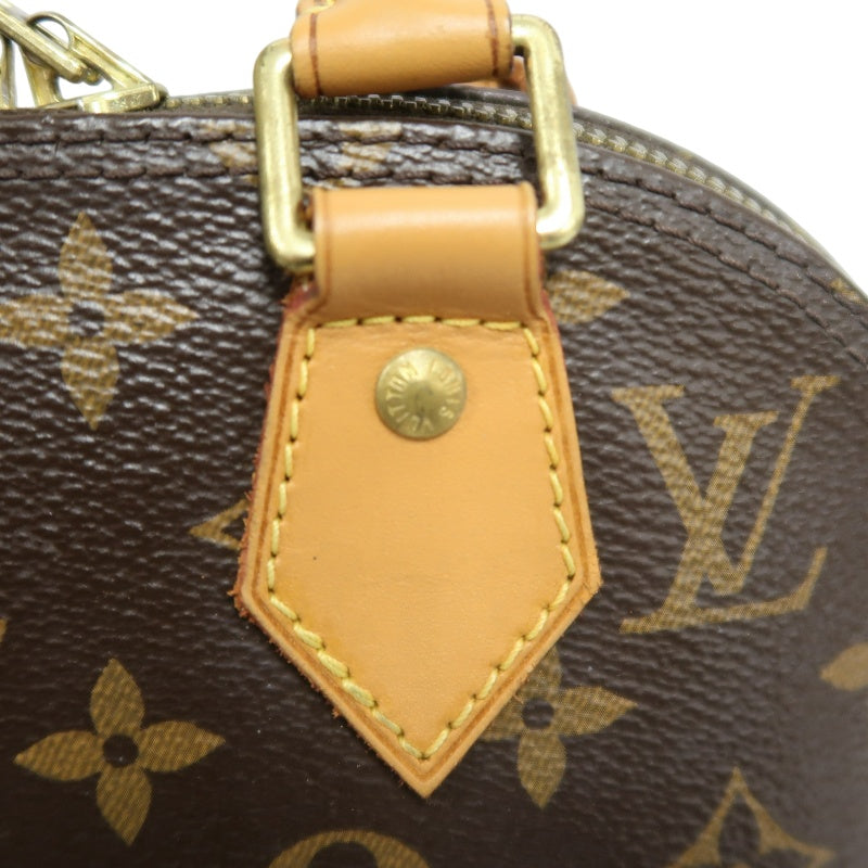 LOUIS VUITTON Nano Alma Monogram Handbag Brown PVC With Shoulder Strap