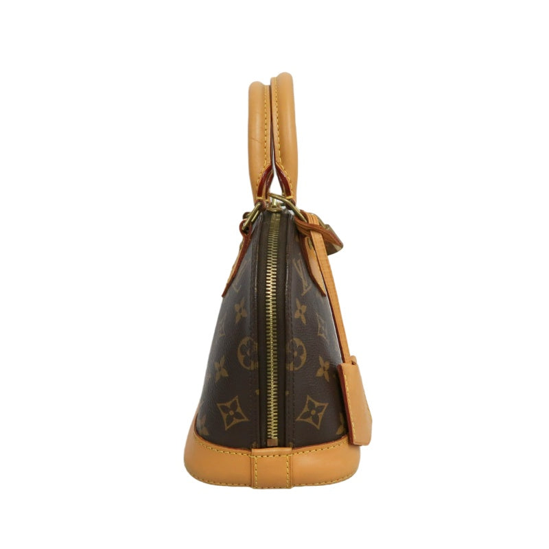 LOUIS VUITTON Nano Alma Monogram Handbag Brown PVC With Shoulder Strap