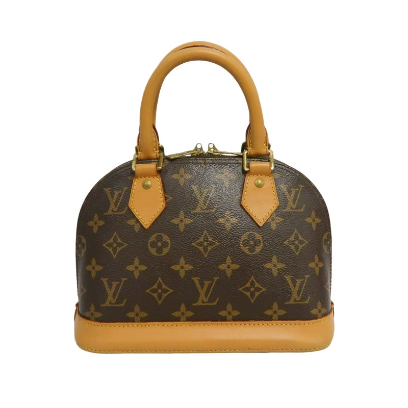 LOUIS VUITTON Nano Alma Monogram Handbag Brown PVC With Shoulder Strap