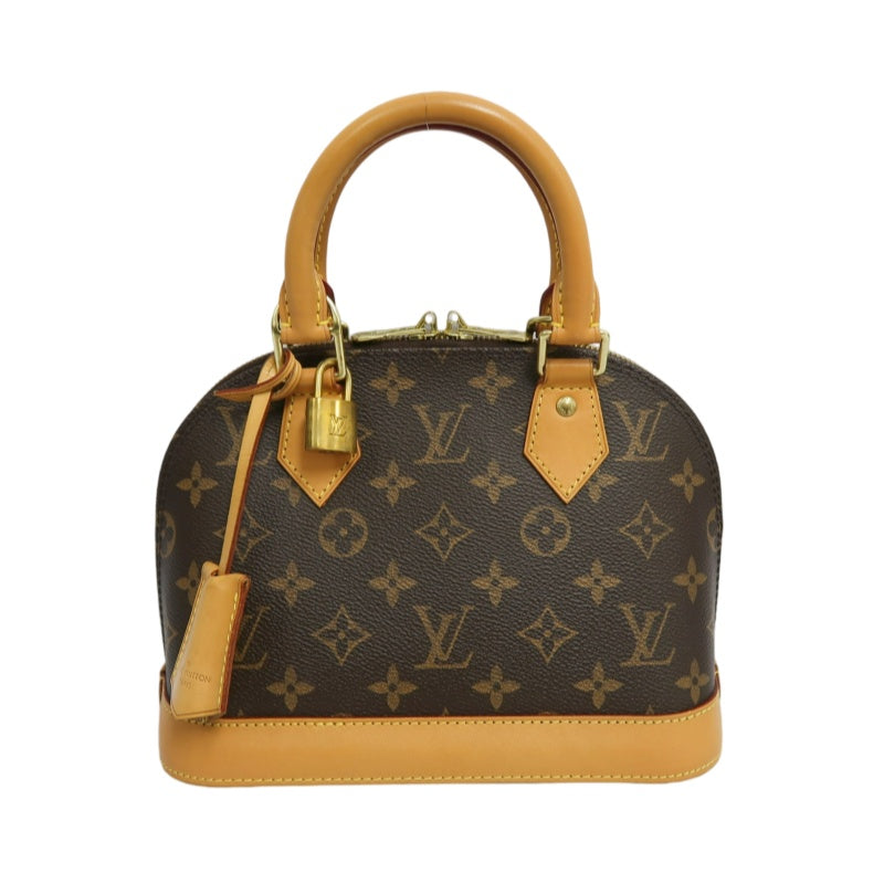 LOUIS VUITTON Nano Alma Monogram Handbag Brown PVC With Shoulder Strap