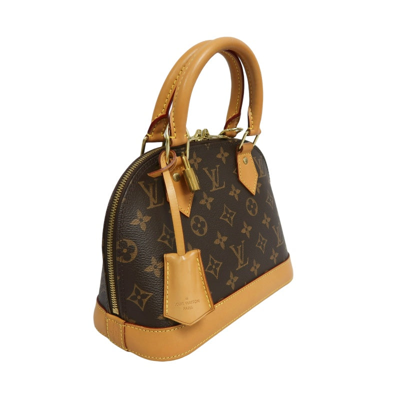 LOUIS VUITTON Nano Alma Monogram Handbag Brown PVC With Shoulder Strap
