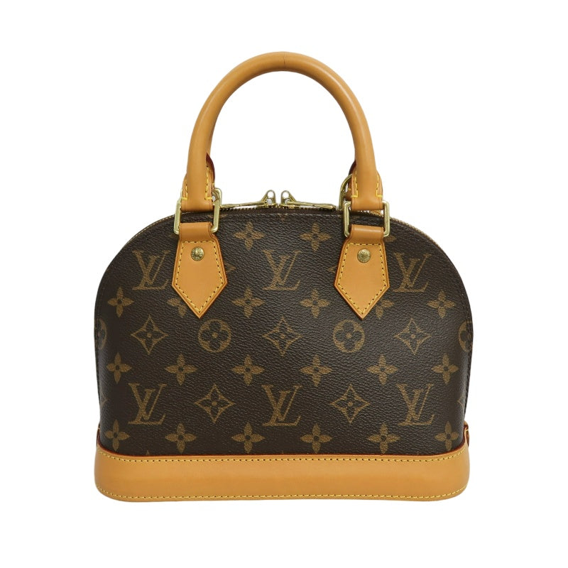 LOUIS VUITTON Nano Alma Monogram Handbag Brown PVC With Shoulder Strap