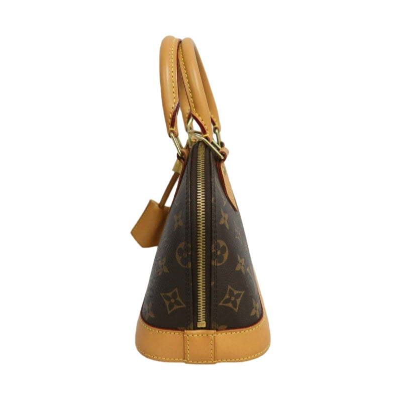 LOUIS VUITTON Nano Alma Monogram Handbag Brown PVC With Shoulder Strap