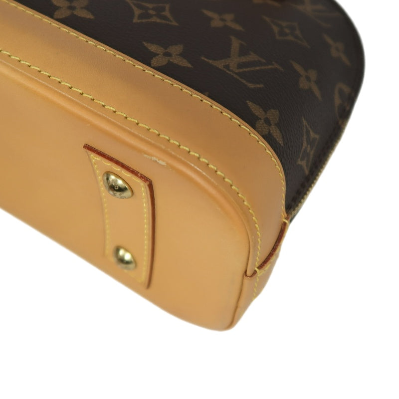 LOUIS VUITTON Nano Alma Monogram Handbag Brown PVC With Shoulder Strap