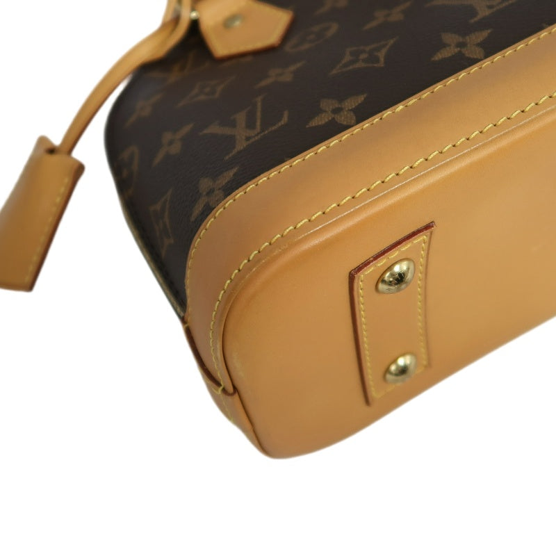 LOUIS VUITTON Nano Alma Monogram Handbag Brown PVC With Shoulder Strap