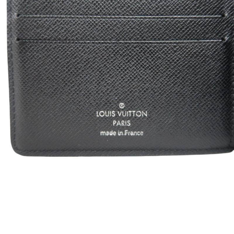 LOUIS VUITTON Portefeuille Damier Graphite Bifold Wallet Black Checkerboard PVC