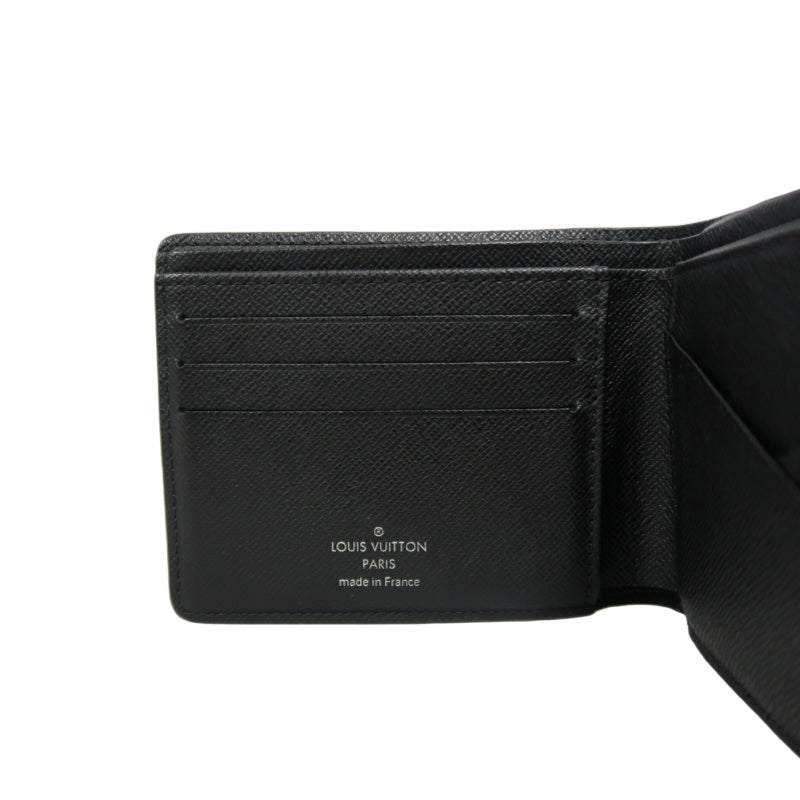 LOUIS VUITTON Portefeuille Damier Graphite Bifold Wallet Black Checkerboard PVC