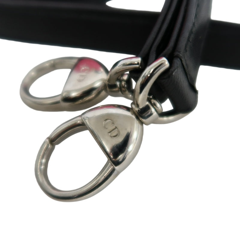 DIOR Lady Dior Cannage Handbag Pink Lambskin Silver Hardware With Shoulder Strap