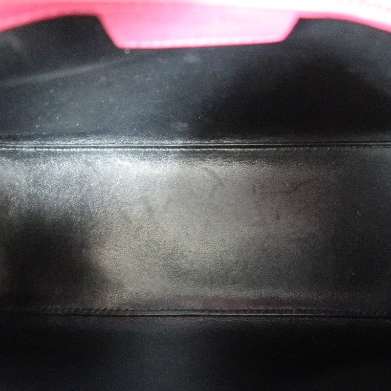 DIOR Lady Dior Cannage Handbag Pink Lambskin Silver Hardware With Shoulder Strap
