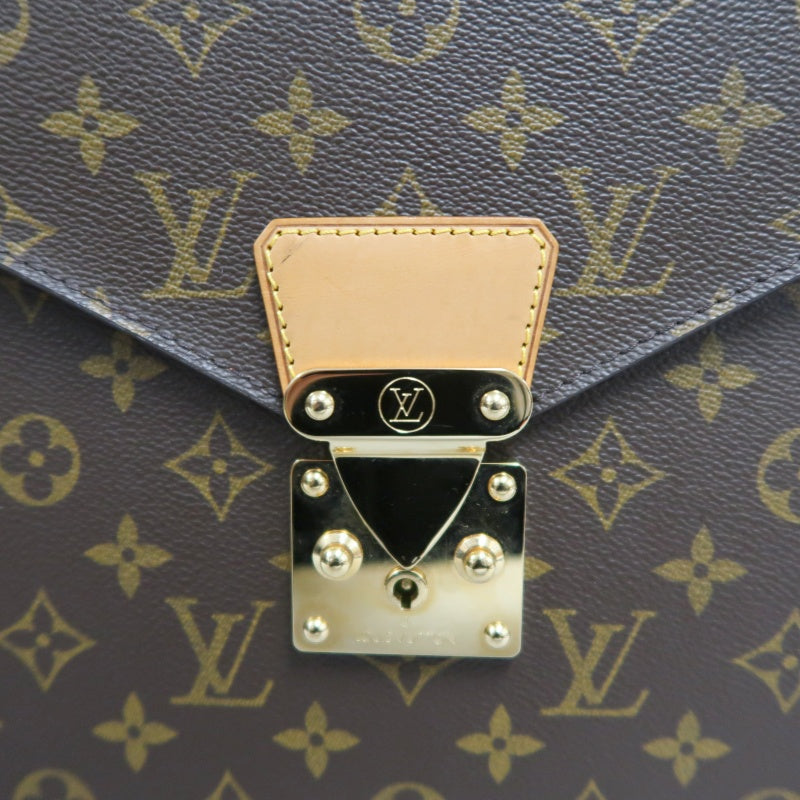 LOUIS VUITTON Serviette Conseiller Monogram Business Briefcase Brown PVC