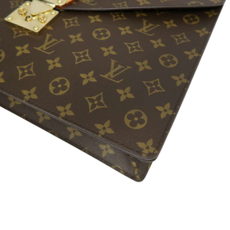 LOUIS VUITTON Serviette Conseiller Monogram Business Briefcase Brown PVC