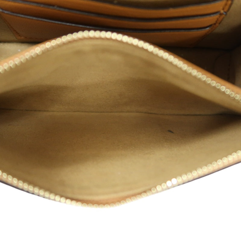 MCM Mini Postman Shoulder Bag Brown Visetos PVC Gold Hardware
