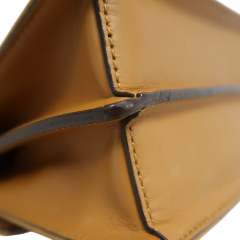 MCM Mini Postman Shoulder Bag Brown Visetos PVC Gold Hardware