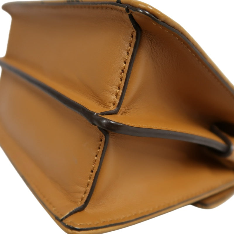MCM Mini Postman Shoulder Bag Brown Visetos PVC Gold Hardware