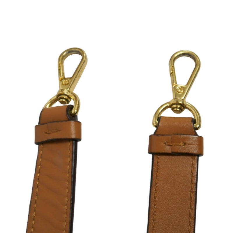 MCM Mini Postman Shoulder Bag Brown Visetos PVC Gold Hardware