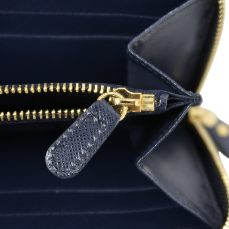 FERRAGAMO Gancini Long Wallet Black PVC Gold Hardware
