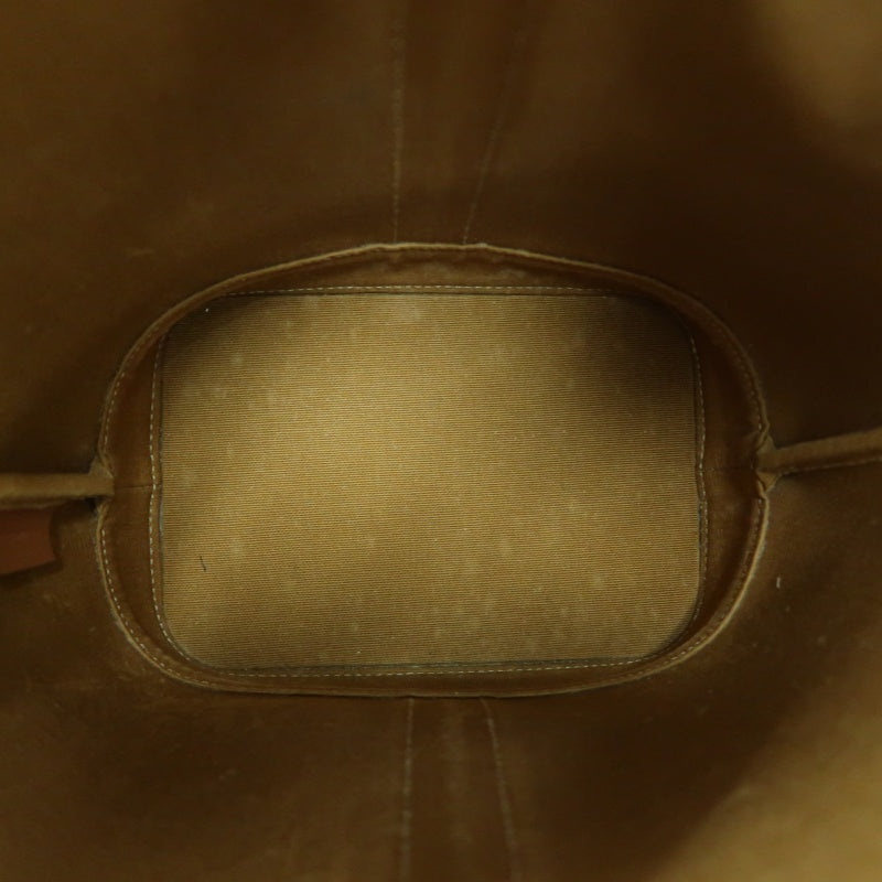 CELINE Macadam Monogram Bucket Shoulder Bag Brown PVC