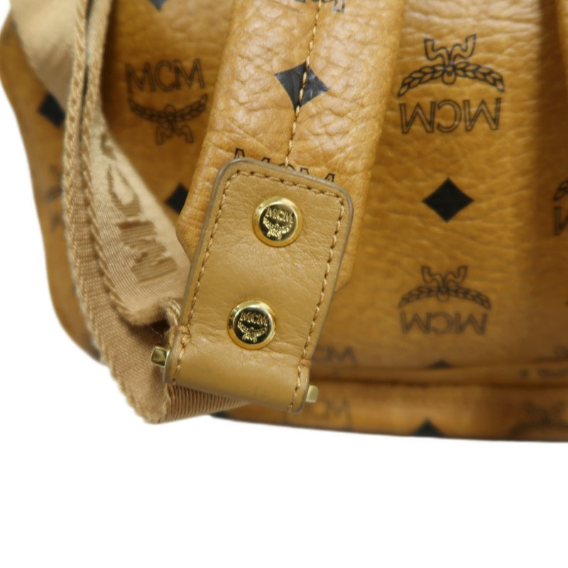 MCM Studded Visetos Backpack Brown PVC