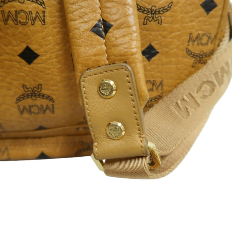 MCM Studded Visetos Backpack Brown PVC