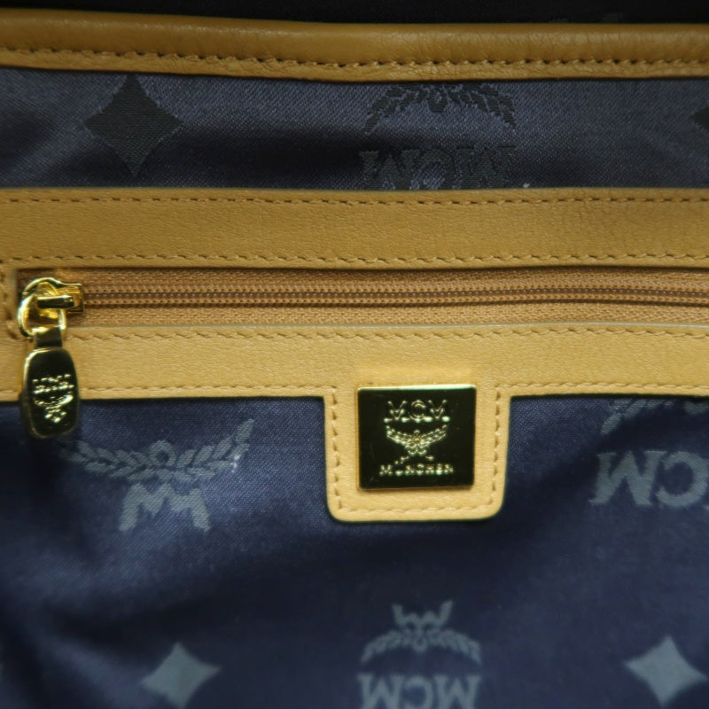 MCM Studded Visetos Backpack Brown PVC