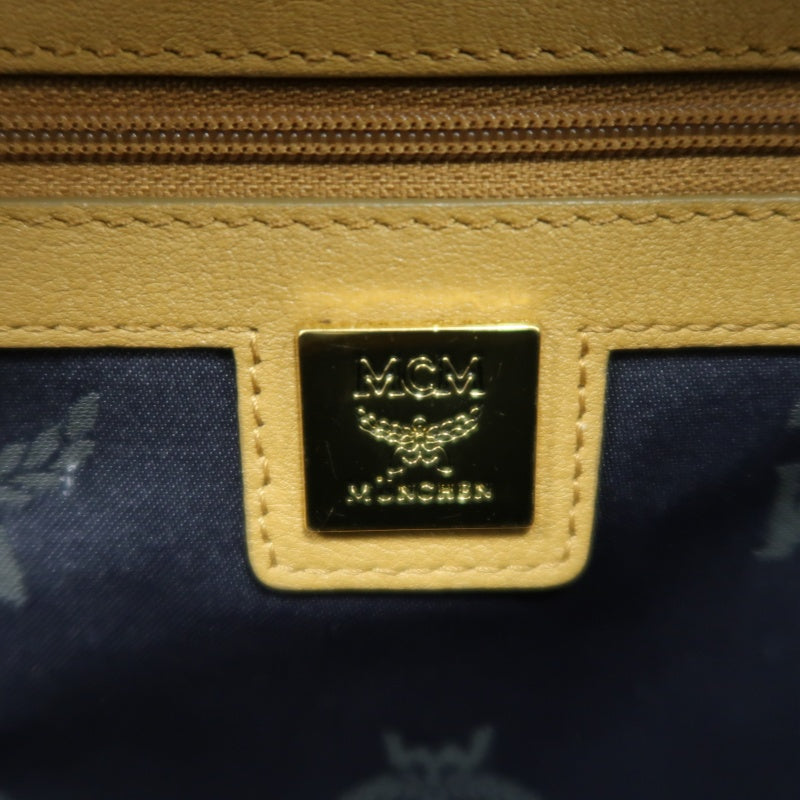 MCM Studded Visetos Backpack Brown PVC