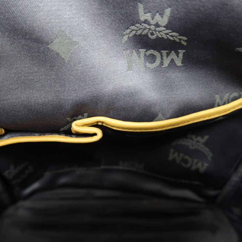 MCM Studded Visetos Backpack Brown PVC