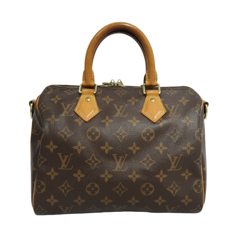 LOUIS VUITTON Speedy Monogram Handbag Brown PVC With Shoulder Strap